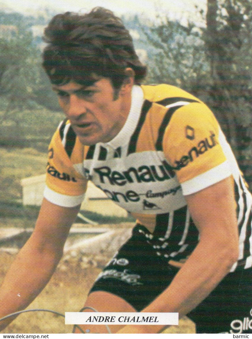 ANDRE CHALMEL, CYCLISTE FRANCAIS, EQUIPE RENAULT GITANE, CHAMPIONNAT DU MONDE ET DE FRANCE 1977 COULEUR  REF 9934 PO - Sportifs