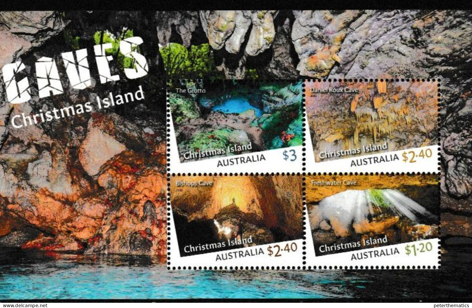 CHRISTMAS ISLAND, 2023, MNH, CAVES, CRABS, SHEETLET - Autres & Non Classés