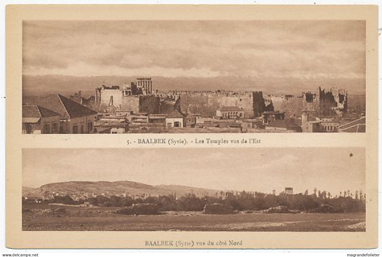 CPA CARTE POSTALE SYRIE BAALBEK LES TEMPLES VUS DE L' EST - Syrie