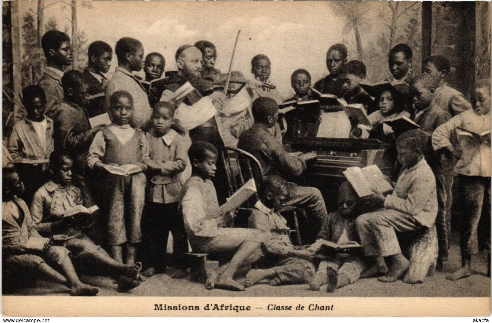 PC AFRICA MISSIONS D'AFRIQUE CLASSE DE CHANT ETHNIC TYPES (a43160) - Non Classés