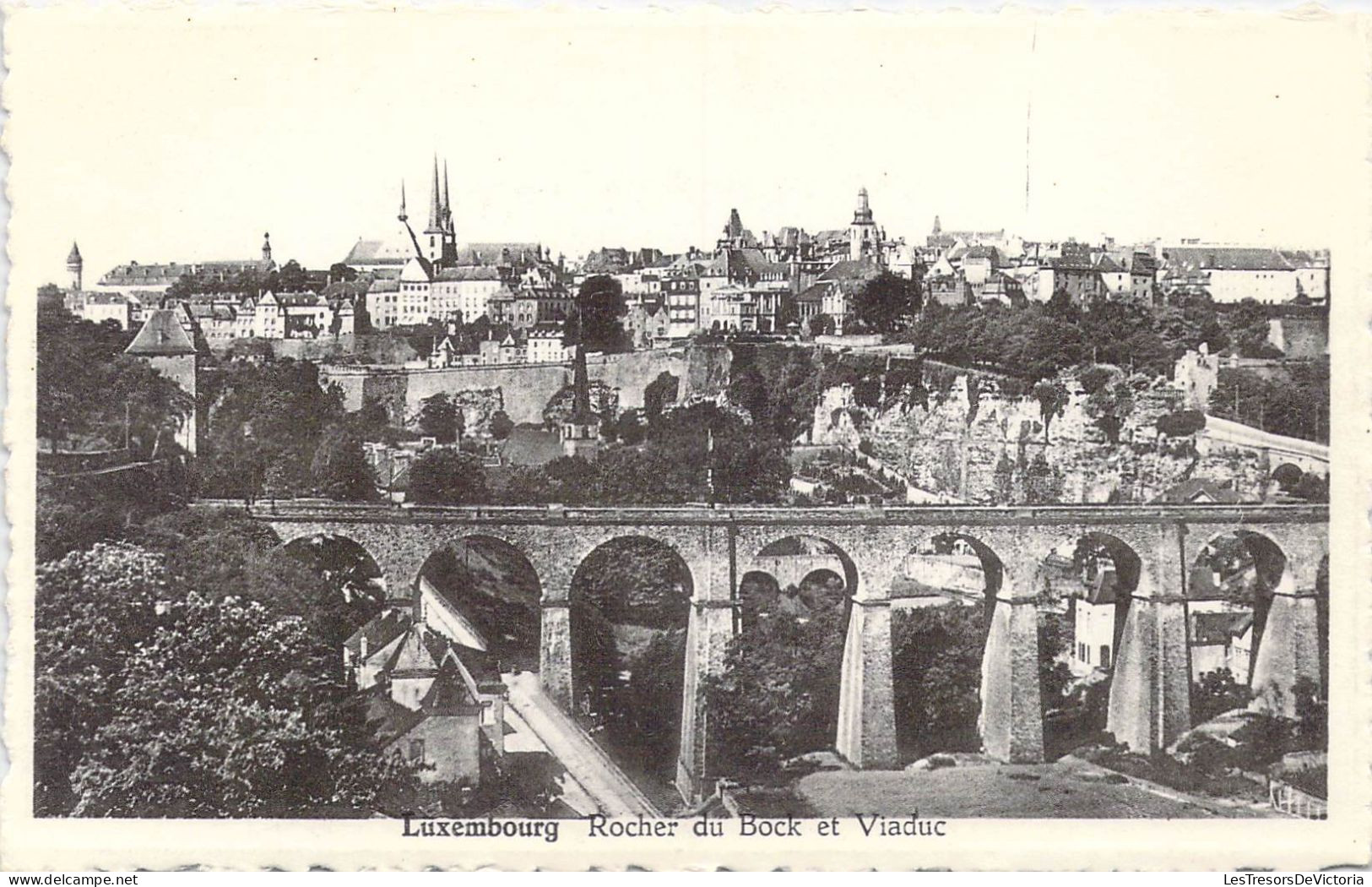 LUXEMBOURG - Rocher Du Bock Et Viaduc - Carte Postale Ancienne - Lussemburgo - Città