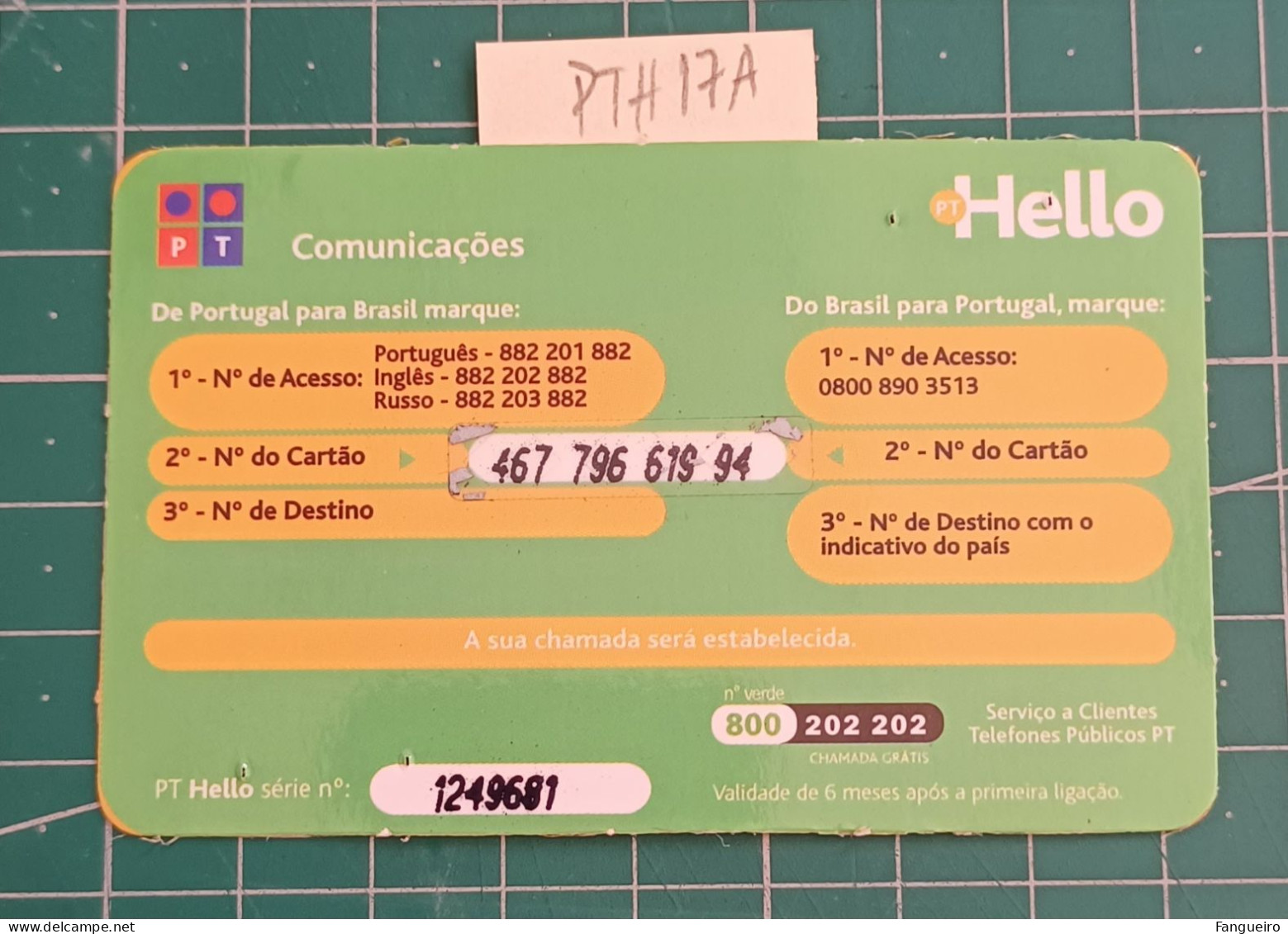 PORTUGAL PREPAID USED PHONECARD PT HELLO - PTH17A - SMILE - Portugal