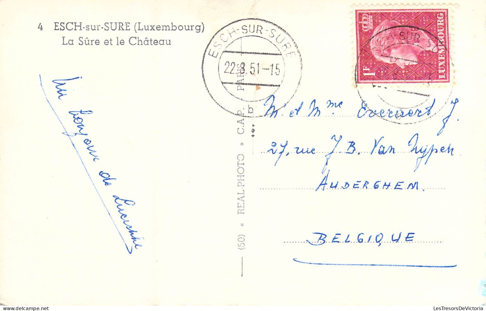 LUXEMBOURG - Esch-sur-Sure - La Sûre Et Le Château - Carte Postale Ancienne - Esch-Sauer