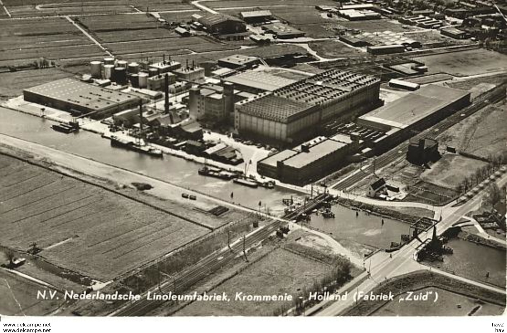 Krommenie Linoleumfabriek Luchtfoto 2794 - Zaanstreek