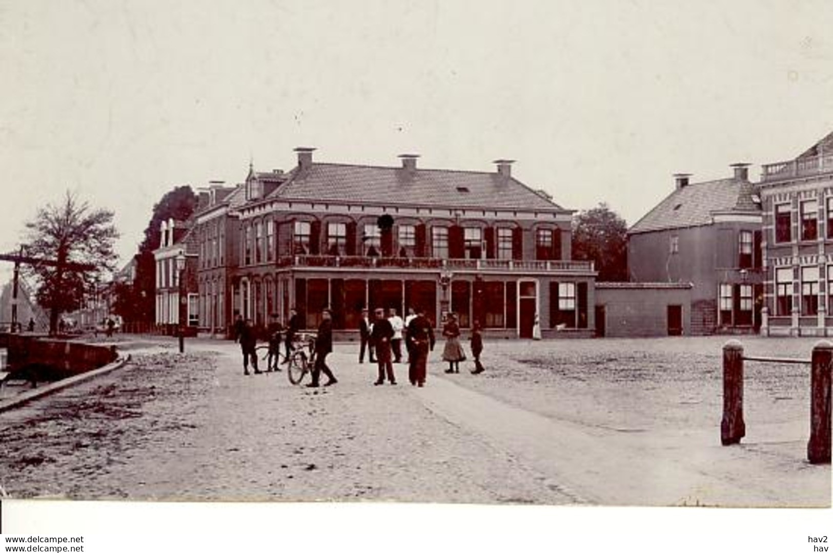 Heerenveen Plein Voor Gemeentehuis Oude Foto 1854 - Heerenveen