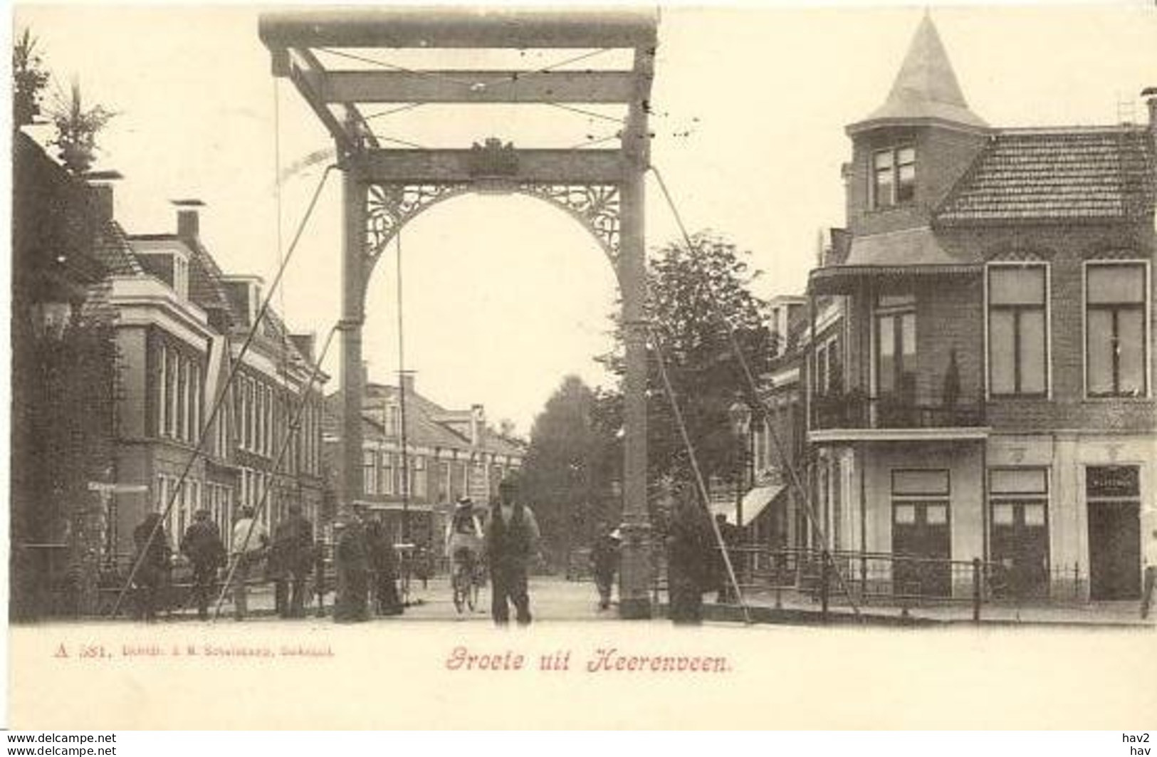 Heerenveen Ophaalbrug Schalekamp 1930 - Heerenveen