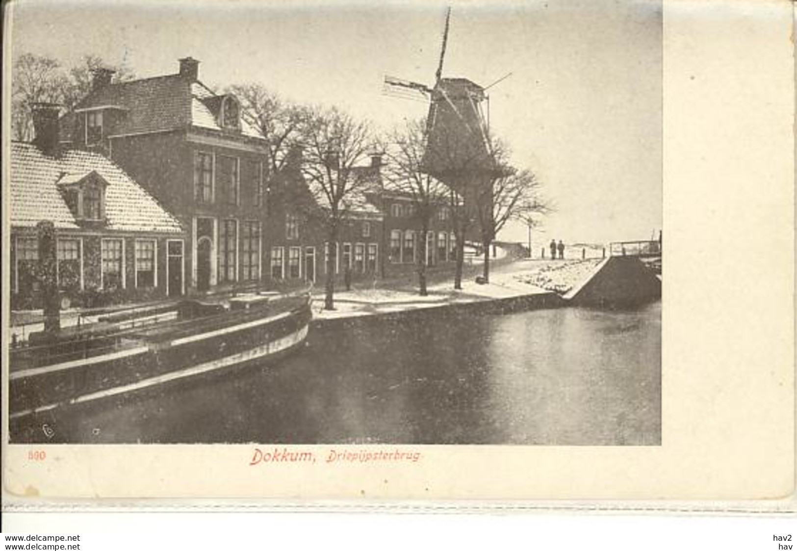 Dokkum Driepijpsterbrug Molen 2429 - Dokkum