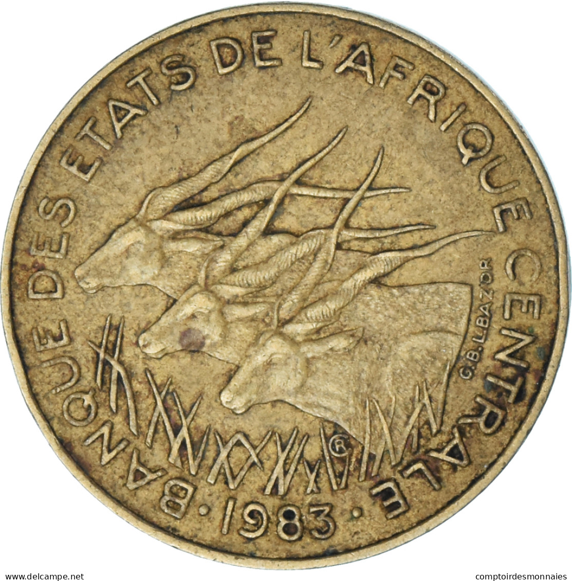 Monnaie, États De L'Afrique Centrale, 10 Francs, 1983 - Cameroun