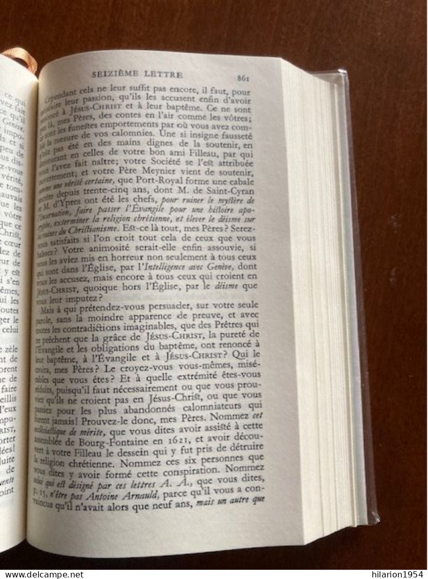 PASCAL - La Pléiade - Oeuvres complètes - Paru en 1954 -  Edition 3e trimestre 1969