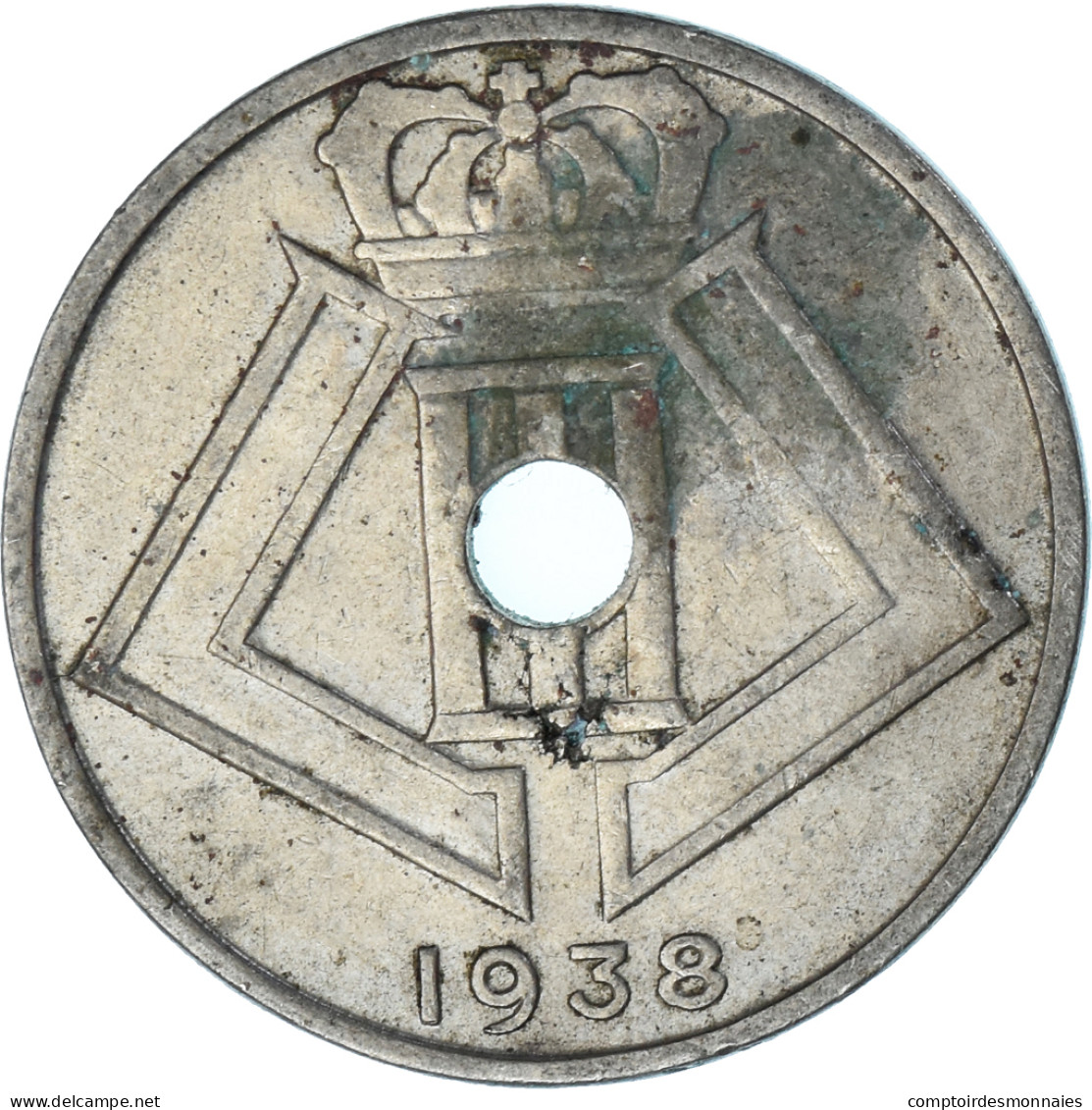 Monnaie, Belgique, 25 Centimes, 1938 - 25 Centimes