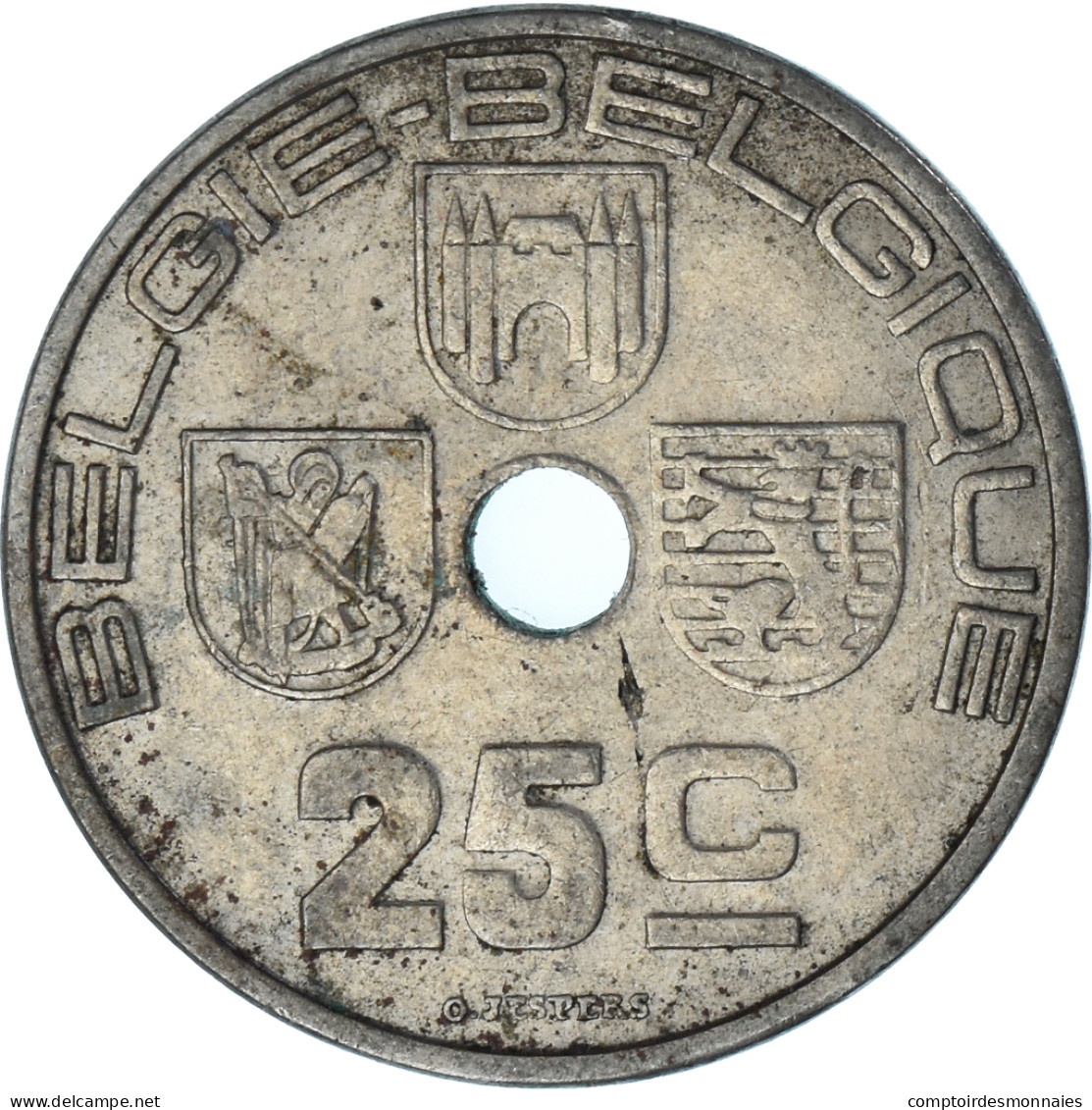 Monnaie, Belgique, 25 Centimes, 1938 - 25 Cents