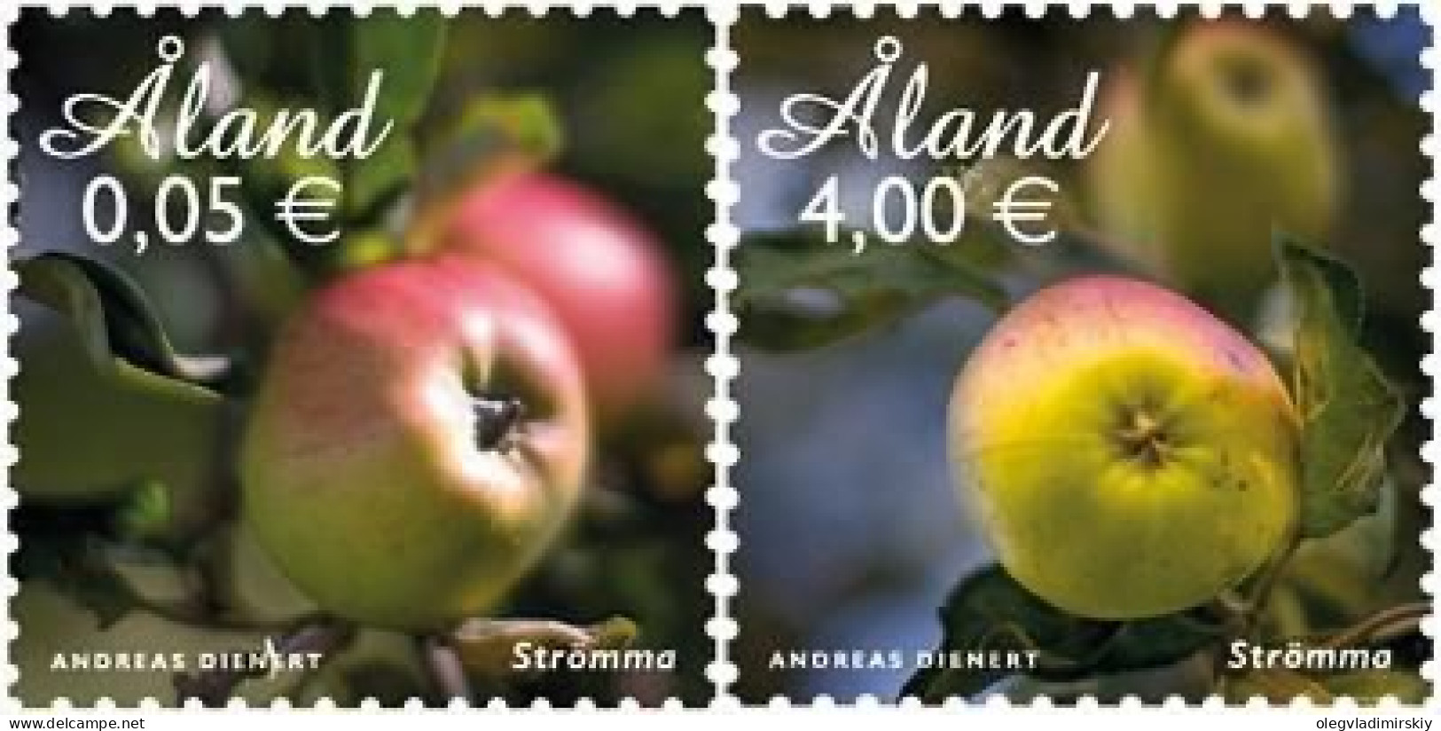 Aland Islands Åland Finland 2011 Definitives Åland Apple Varieties Set Of 2 Stamps Mint - Neufs