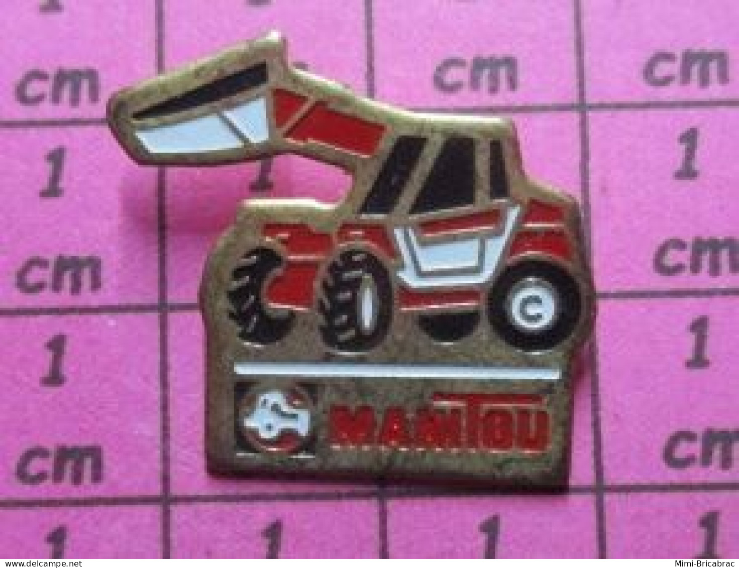 813F Pin's Pins / Beau Et Rare / TRANSPORTS / CHARIOT ELEVATEUR GENRE FENWICK MANITOU - Transports