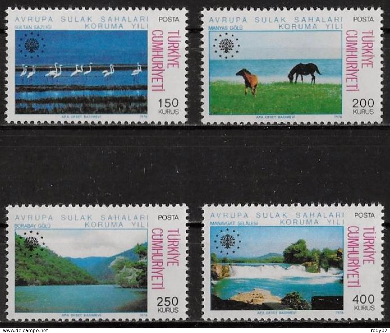 TURQUIE - CONSERVATION DES ZONES HUMIDES - N° 2160 A 2163 - NEUF** MNH - Protection De L'environnement & Climat