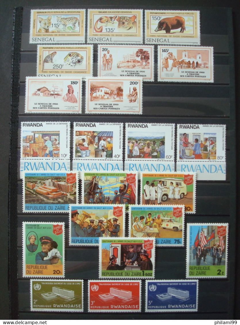 WORLD MNH** 3 SCANS / AFRICA / RWANDA, SENEGAL,... - Collections (sans Albums)