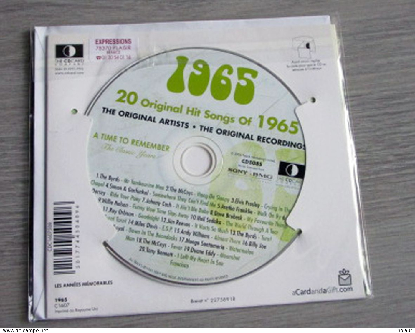 Hits De 1965 CD + Carte D'anniversaire Et  Enveloppe - Sonstige - Englische Musik