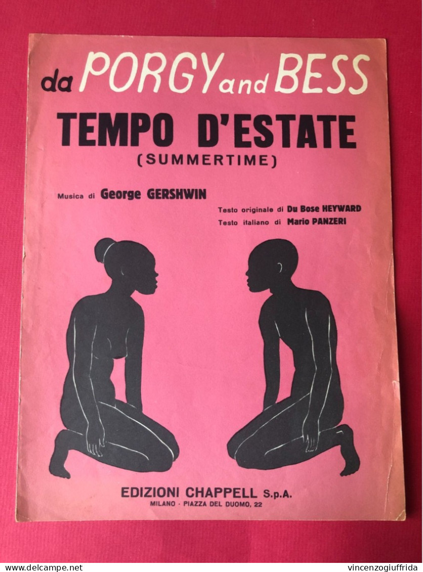 SPARTITO-TEMPO D'ESTATE-SUMMERTIME-PORGY AND BESS-GERSHWIN-ED. CHAPPEL-1974 Ottimo - Compositeurs De Musique De Film