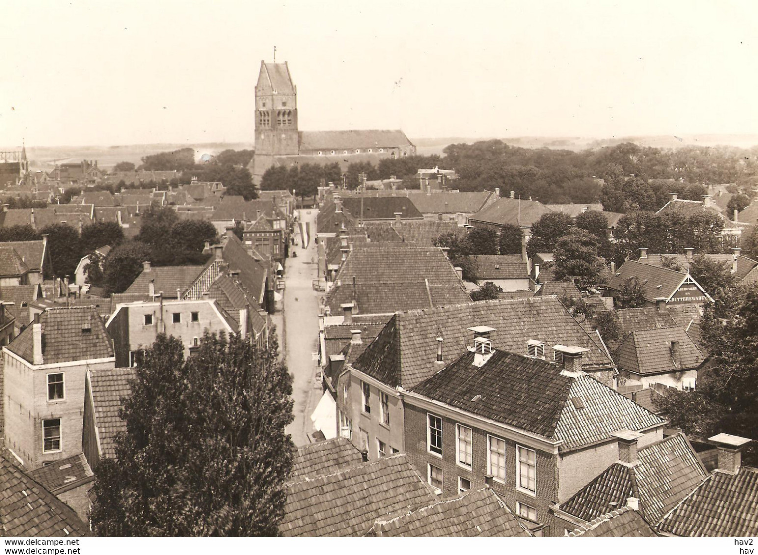 Bolsward Panorama Prachtige Foto 1925 KE3930 - Bolsward