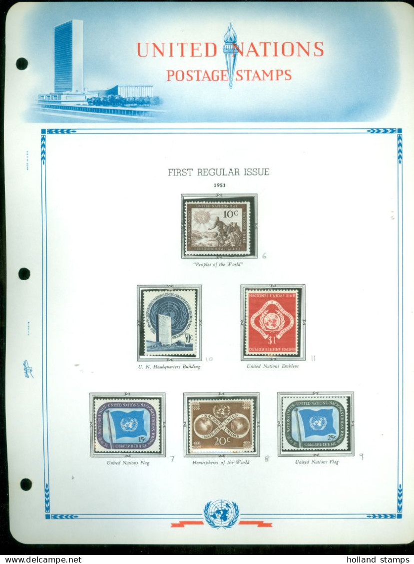 UNITED NATIONS VINTAGE COLLECTION FROM 1951 - 1977 * MNH * HISTORIC ALBUM BY WASHINGTON PRESS 81 SCANS - Neufs