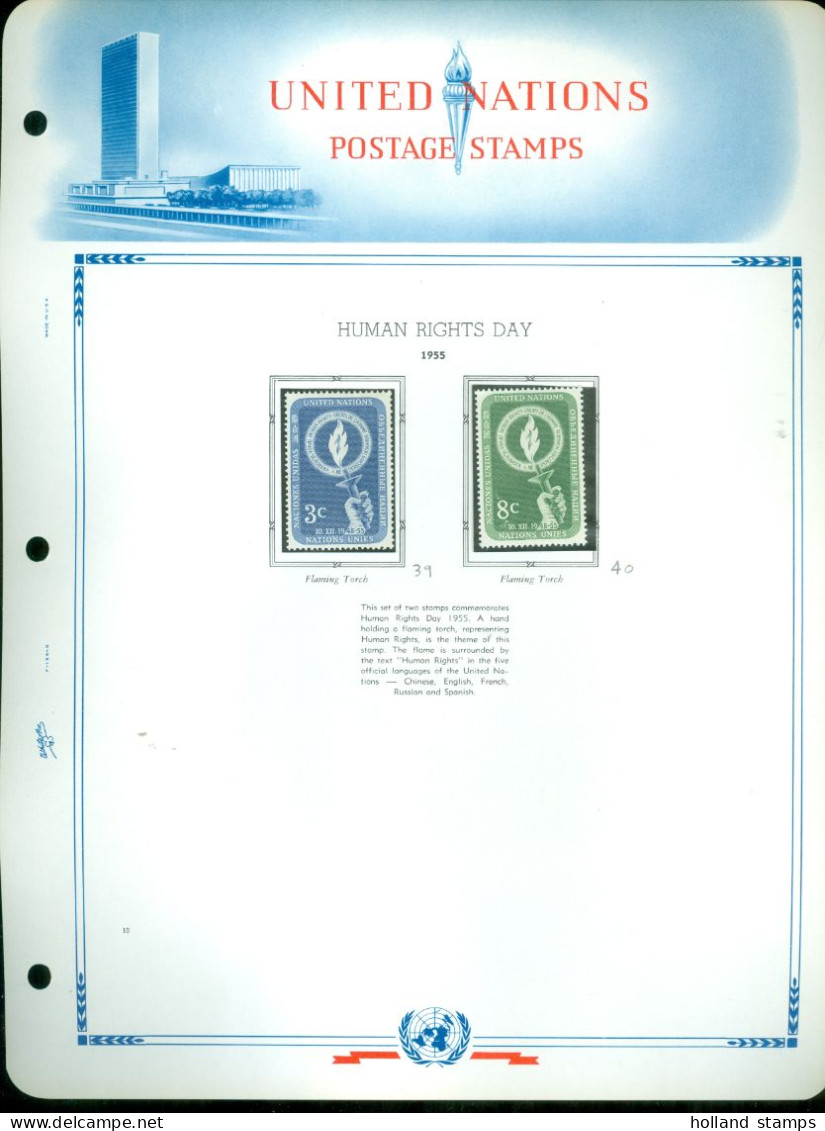 UNITED NATIONS VINTAGE COLLECTION FROM 1951 - 1977 * MNH * HISTORIC ALBUM BY WASHINGTON PRESS 81 SCANS