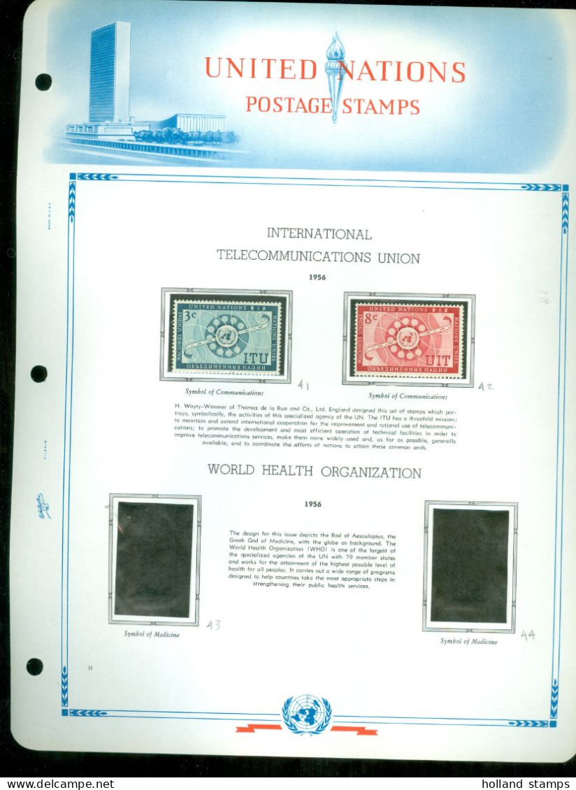 UNITED NATIONS VINTAGE COLLECTION FROM 1951 - 1977 * MNH * HISTORIC ALBUM BY WASHINGTON PRESS 81 SCANS