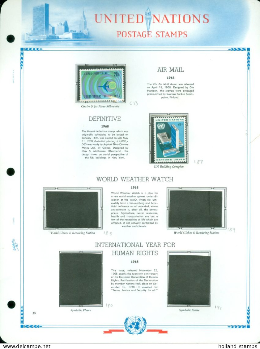 UNITED NATIONS VINTAGE COLLECTION FROM 1951 - 1977 * MNH * HISTORIC ALBUM BY WASHINGTON PRESS 81 SCANS