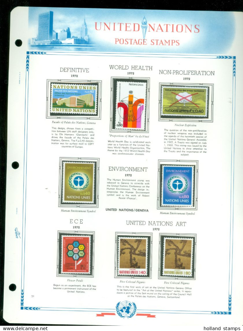 UNITED NATIONS VINTAGE COLLECTION FROM 1951 - 1977 * MNH * HISTORIC ALBUM BY WASHINGTON PRESS 81 SCANS