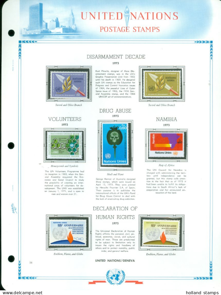 UNITED NATIONS VINTAGE COLLECTION FROM 1951 - 1977 * MNH * HISTORIC ALBUM BY WASHINGTON PRESS 81 SCANS