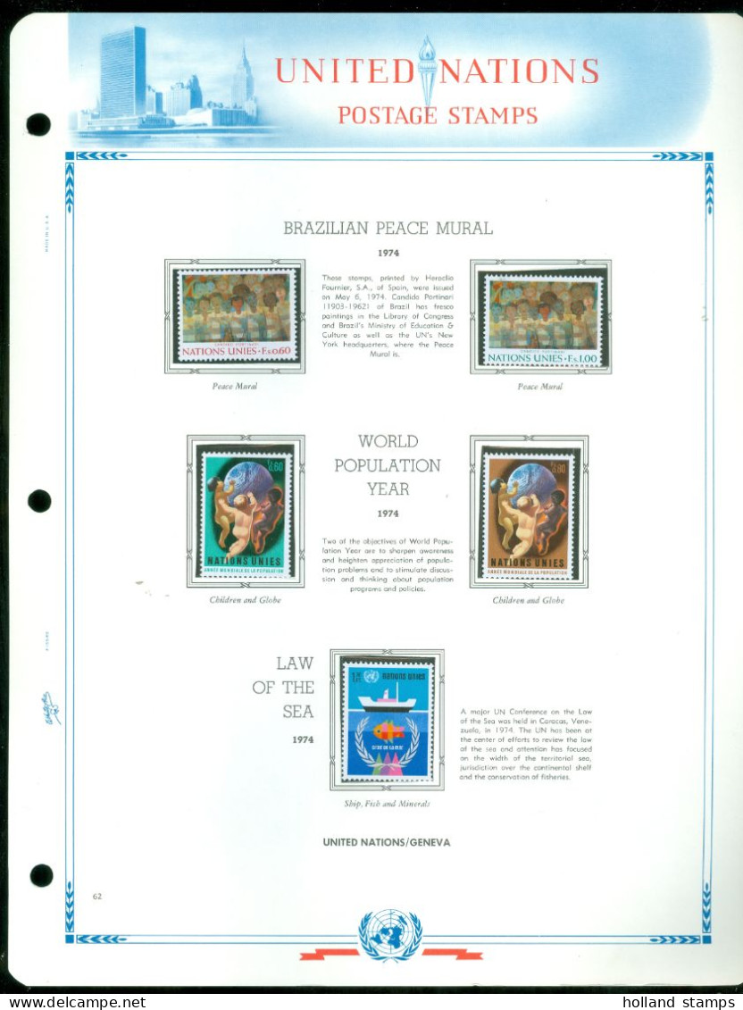 UNITED NATIONS VINTAGE COLLECTION FROM 1951 - 1977 * MNH * HISTORIC ALBUM BY WASHINGTON PRESS 81 SCANS