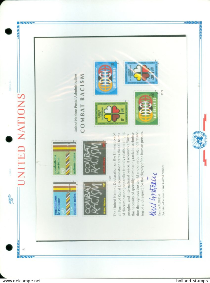 UNITED NATIONS VINTAGE COLLECTION FROM 1951 - 1977 * MNH * HISTORIC ALBUM BY WASHINGTON PRESS 81 SCANS