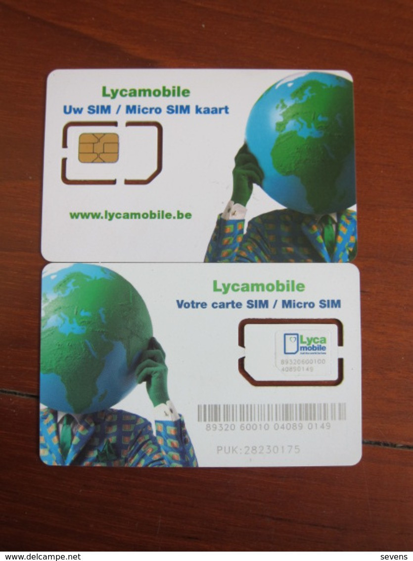 Lycamobile GSM SIM Cards, Fixed Chip - [2] Prepaid & Refill Cards