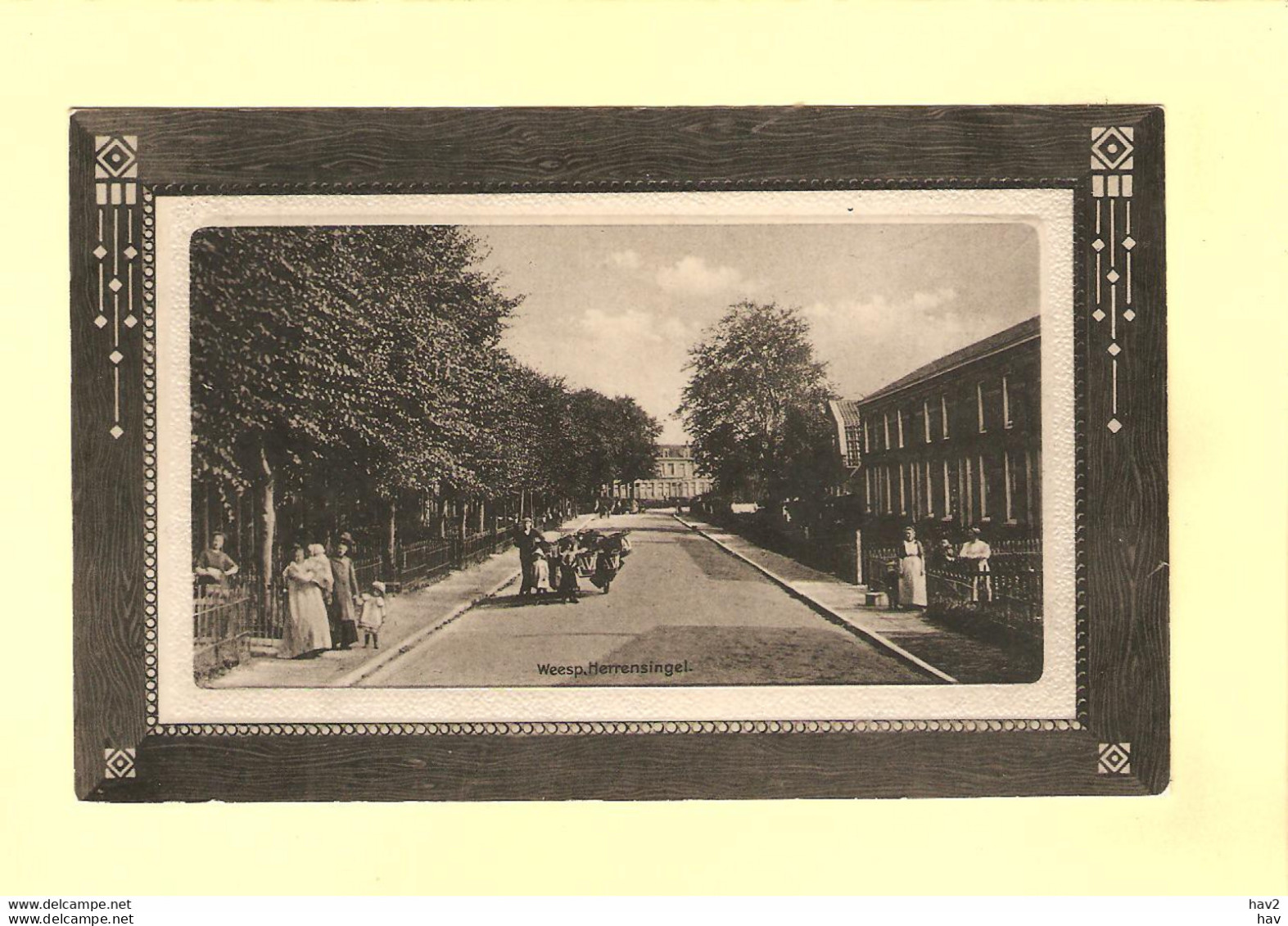 Weesp Herrensingel In Reliefrand 1916 RY34136 - Weesp