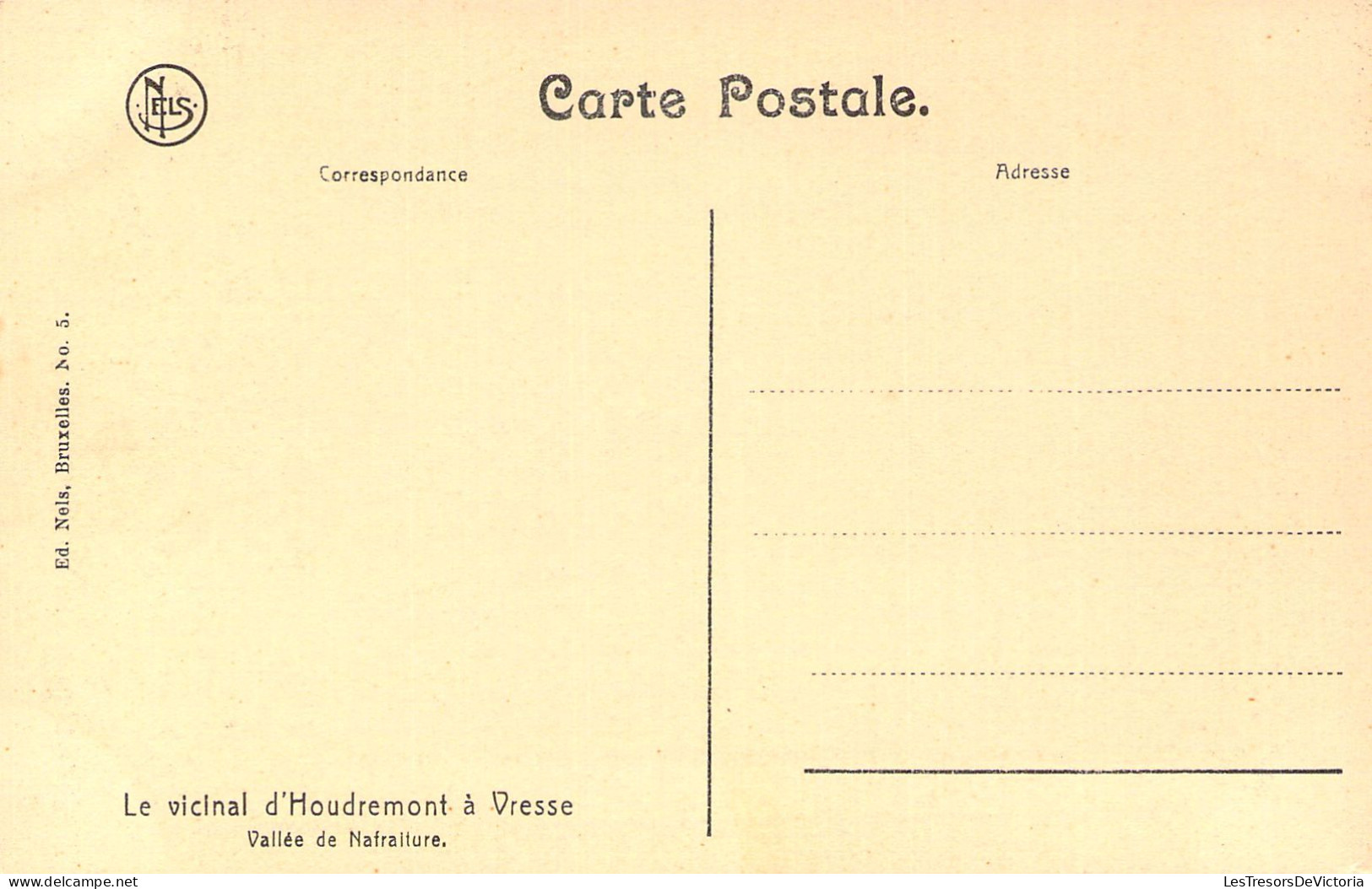 CPA - BELGIQUE - VRESSE - Le Vicinal D'Houdremont - Vallée De Nafrallure - CARTE POSTALE ANCIENNE - Vresse-sur-Semois