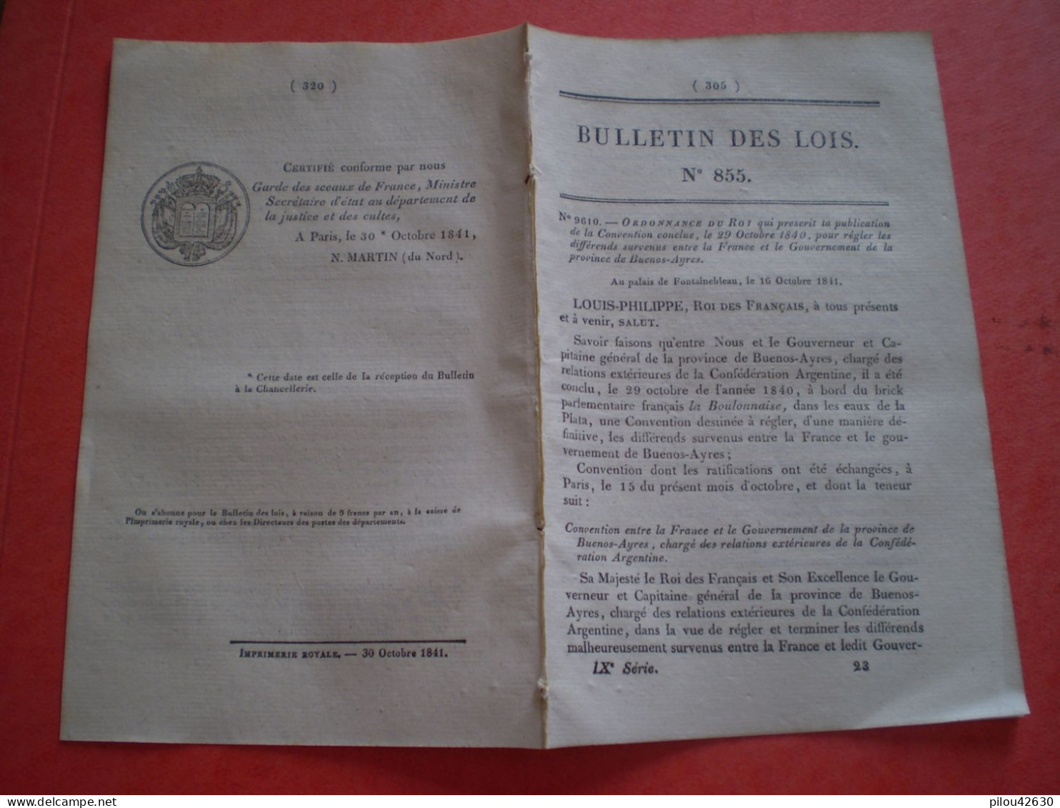 Juifs : Renouvellement Collèges Des Notables Israélites Et Des Consistoires. Convention France Buenos Aires.Bac De Brest - Decreti & Leggi