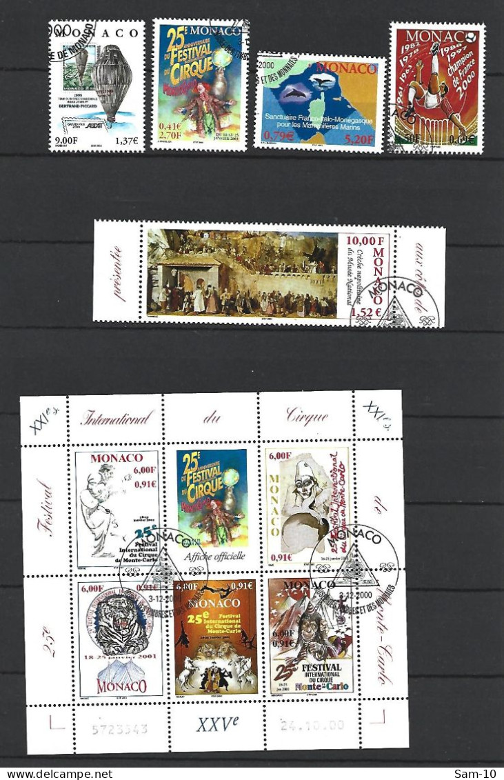 Timbre De Monaco Oblitéré N 2230 / 2294 Manque Le 2280   Année 2000 - Used Stamps