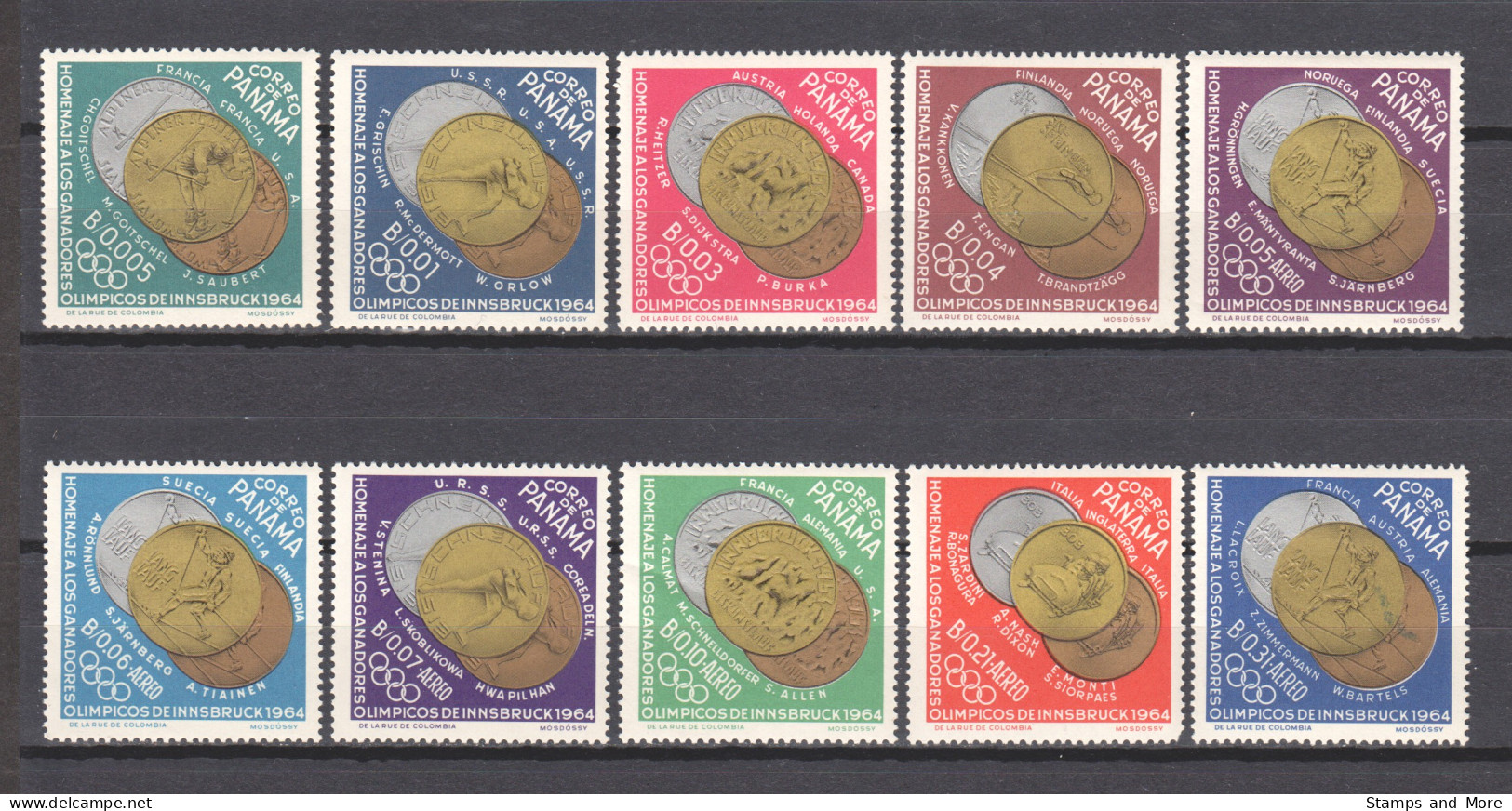 Panama 1964 Mi 767-768 + 770-777 MNH WINTER OLYMPICS INNSBRUCK  - Invierno 1964: Innsbruck