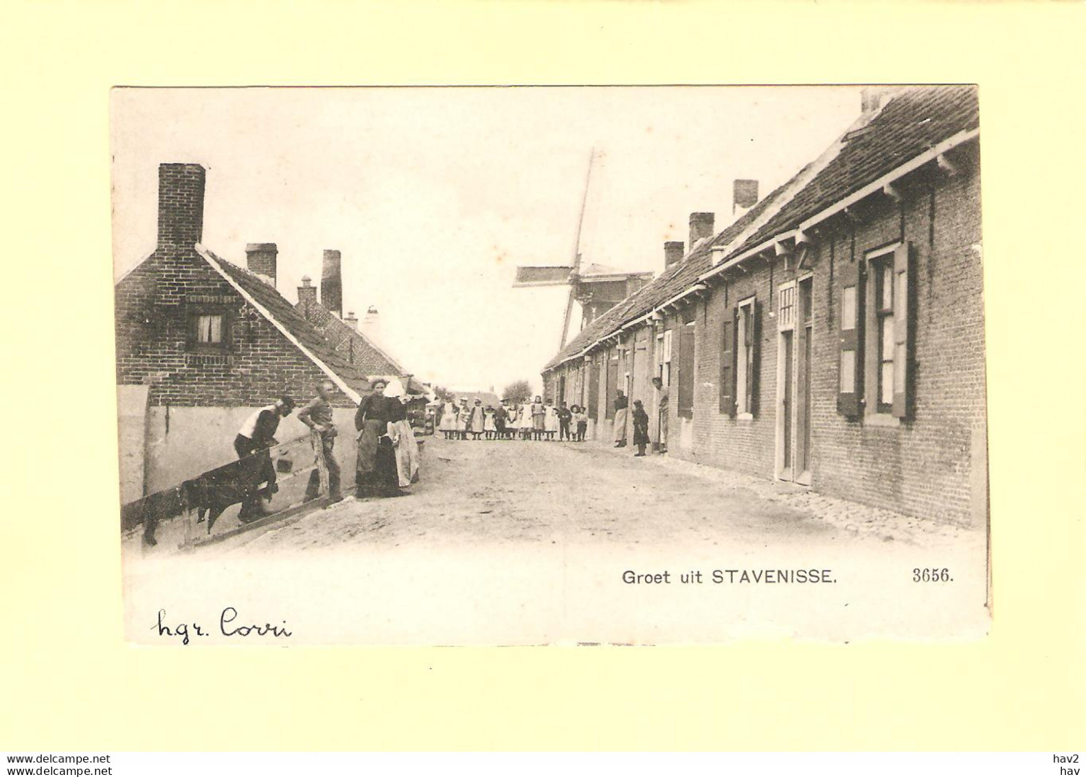 Stavenisse Straat Met Molen Ca.1900 RY34680 - Stavenisse