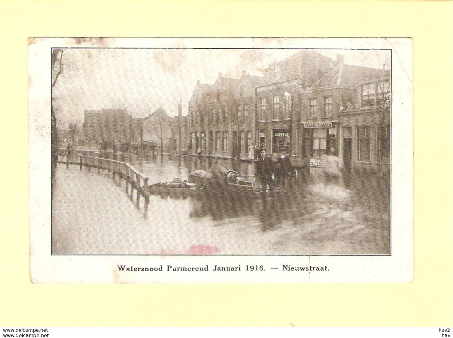 Purmerend Watersnood 1916 Nieuwstraat  RY34446 - Purmerend