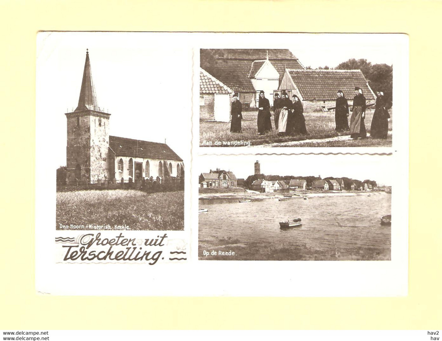 Terschelling 3-luik Kerk, Klederdracht  RY34455 - Terschelling