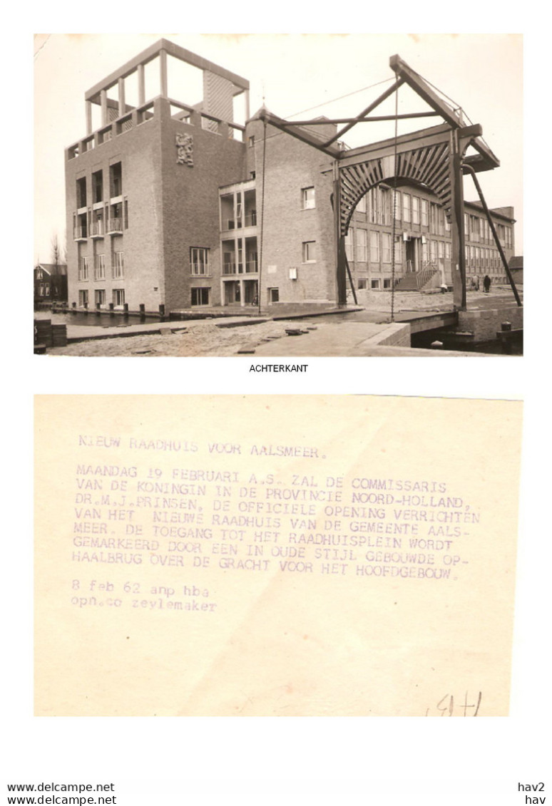 Aalsmeer Persfoto Opening Raadhuis 1962 KE4187 - Aalsmeer