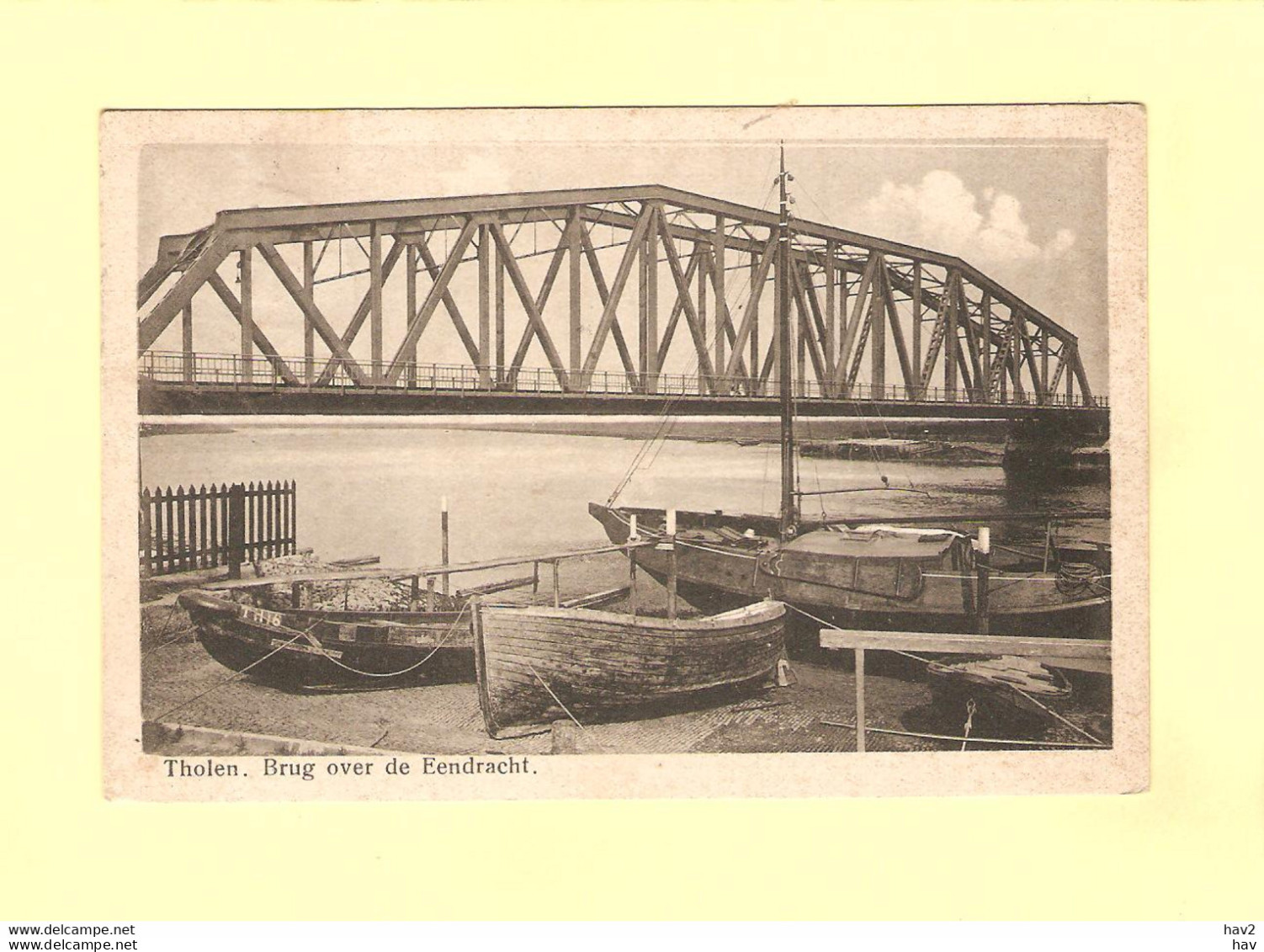 Tholen Brug Over De Eendracht,Bootjes 1933 RY34237 - Tholen