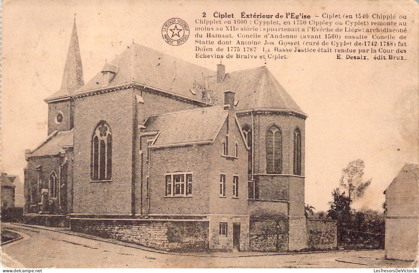 CPA - BELGIQUE - BRAIVES - Ciplet - Extérieur De L'église - CARTE POSTALE ANCIENNE - Braives