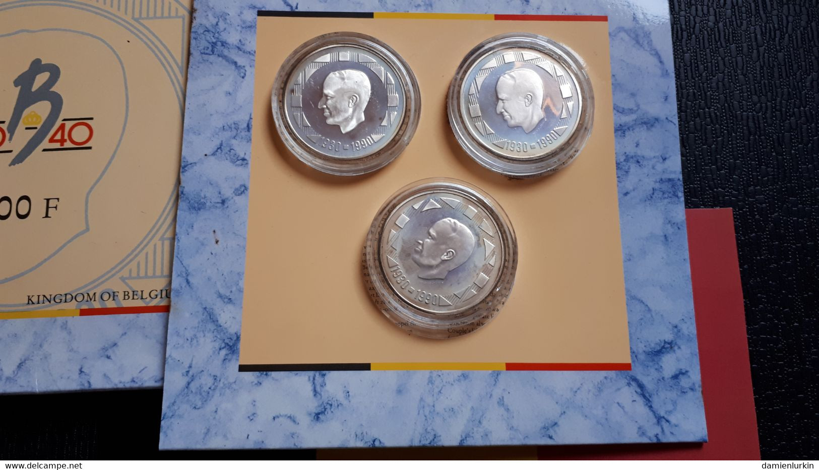 PROMO 58€ AU LIEU DE 75€ BELGIQUE BELGIE BAUDOUIN BOUDEWIJN SERIE FLAN BRUNI 3 X 500 FRANCS 1990 QUALITY PROOF LIRE DESC - 500 Francs