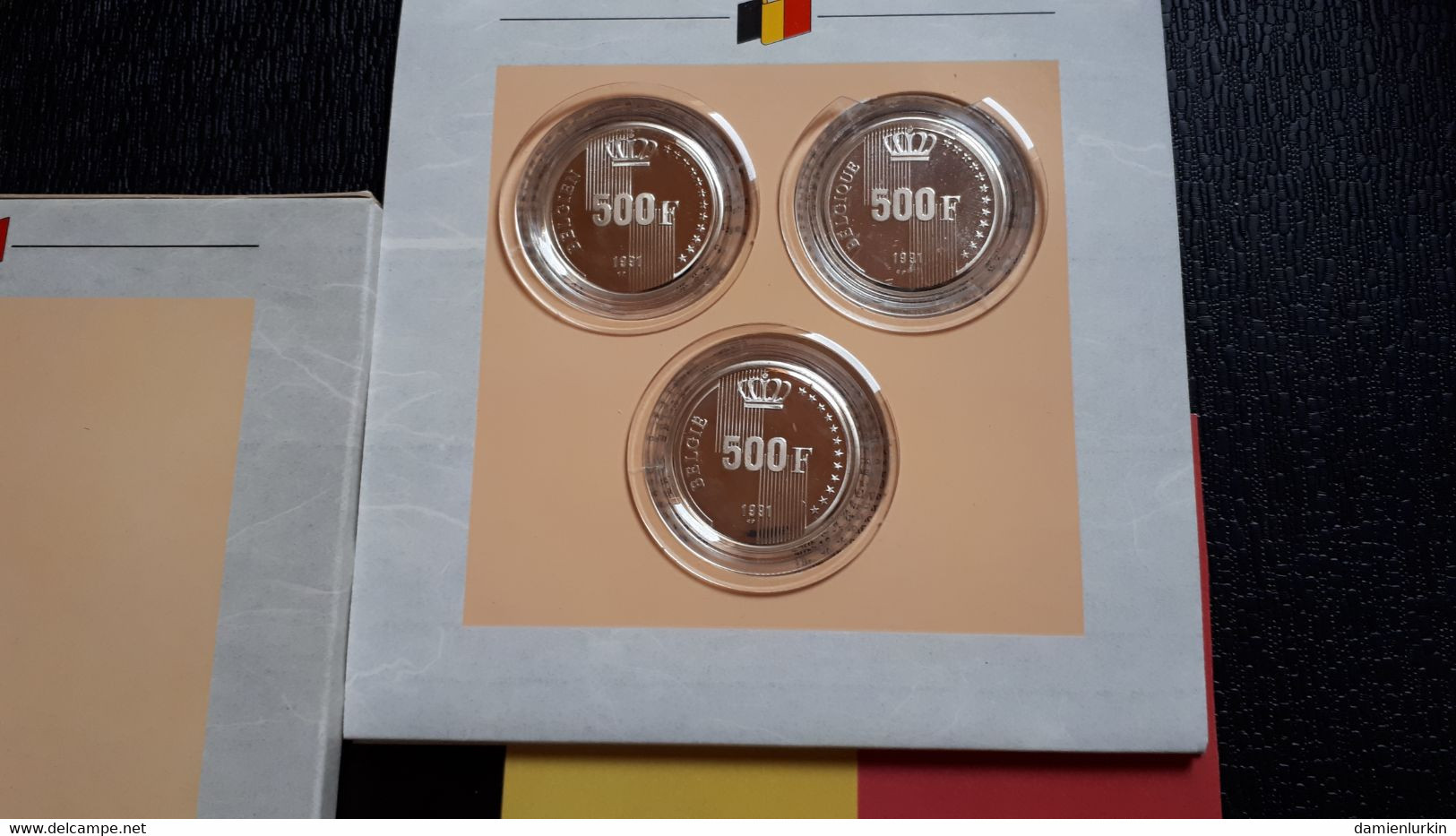 PROMO 68€ AU LIEU DE 75€ BELGIQUE BELGIE BAUDOUIN BOUDEWIJN SERIE FLAN BRUNI 3 X 500 FRANCS 1991 QUALITY PROOF LIRE DESC - 500 Francs