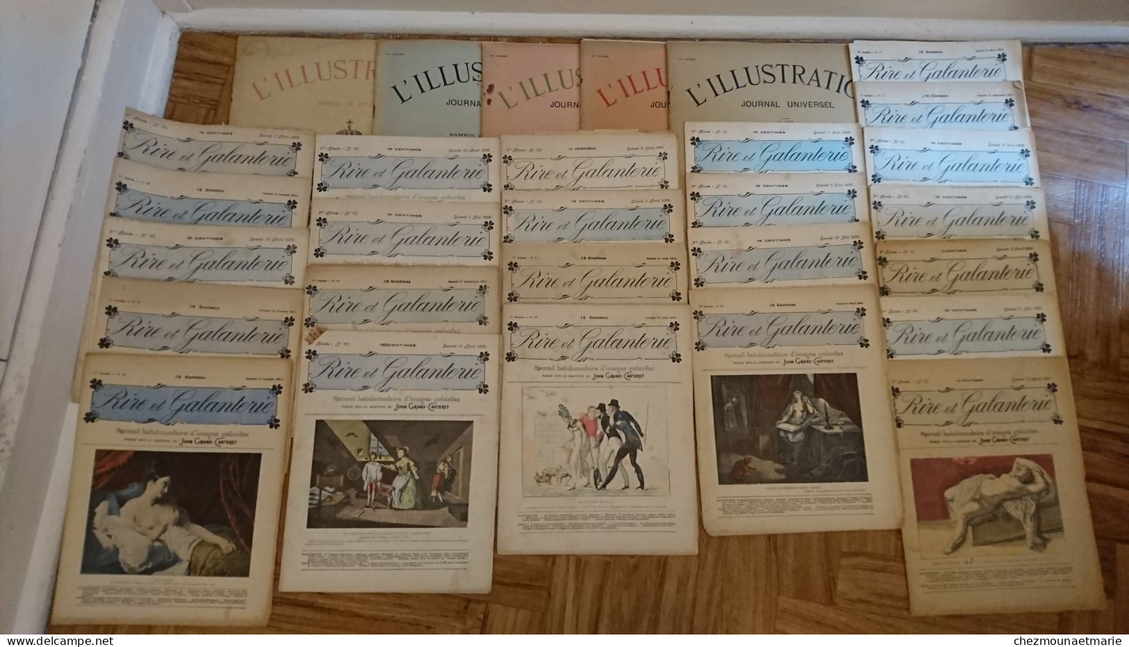 LOT DE 24 RIRE ET GALANTERIE + 5 JOURNAUX L ILLUSTRATION - MODE - 1900 - 1949