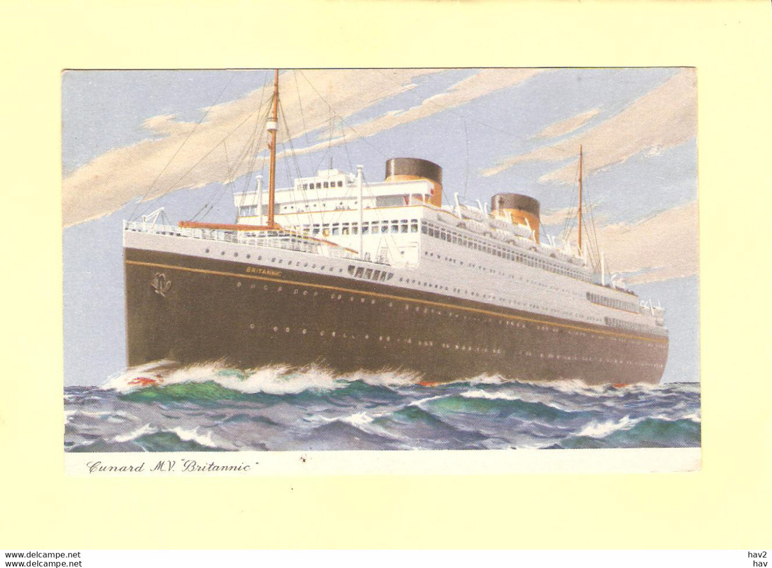 Schepen Cunard MV Britannic RY36757 - Impuestos