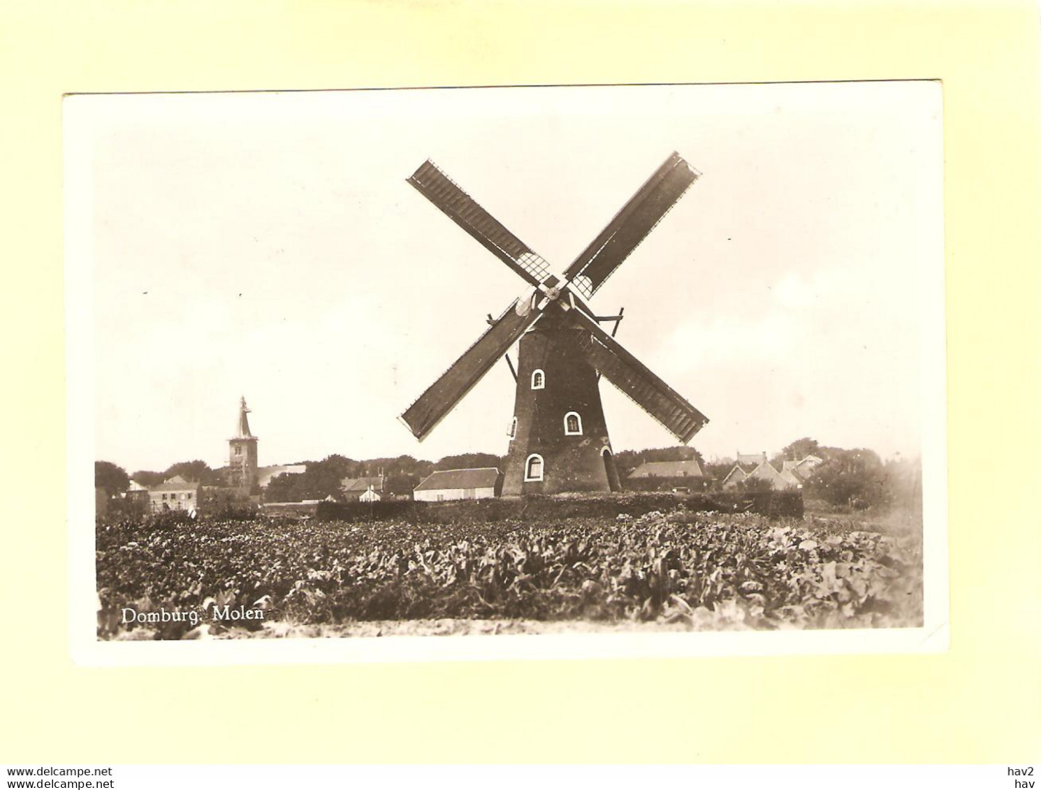 Domburg Molen, Kerk Rechts Achter RY36709 - Domburg