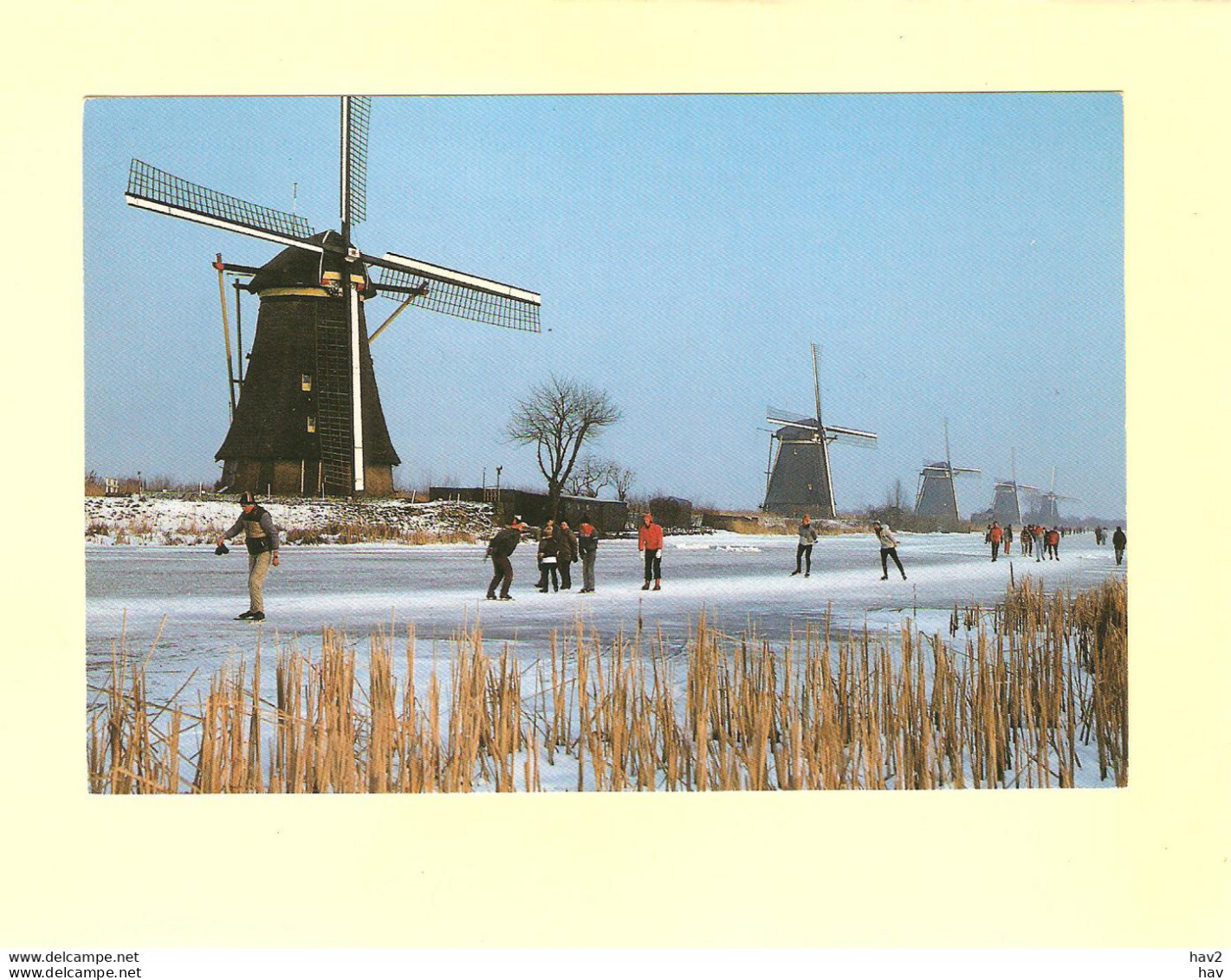 Kinderdijk Schaatsers Bij Molens RY40086 - Kinderdijk