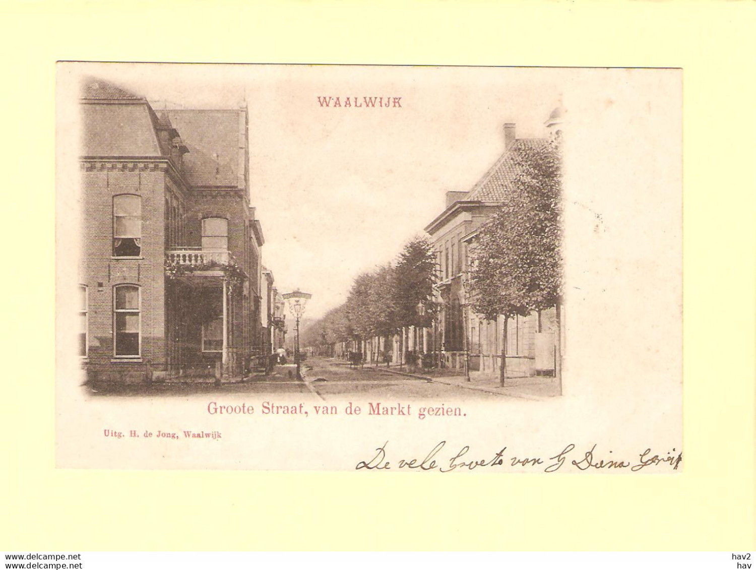 Waalwijk Groote Straat Vanaf Markt 1901 RY37376 - Waalwijk