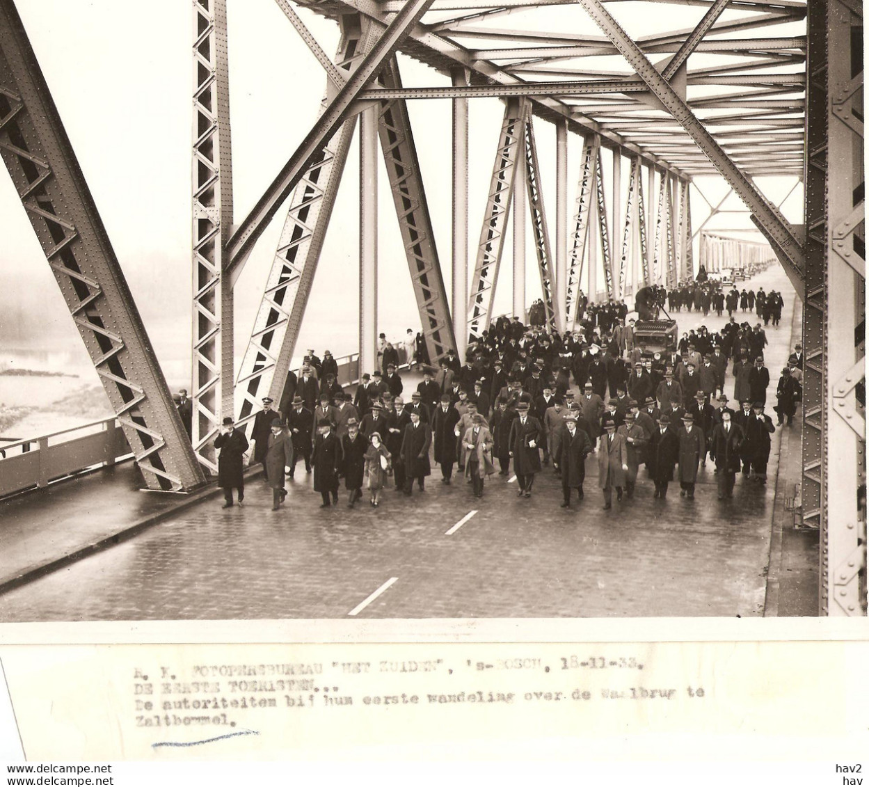 Zaltbommel Opening Nw. Brug Persfoto 1933 KE4431 - Zaltbommel